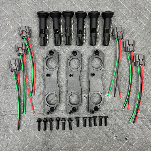 Toyota 2JZ Supra Kit For Nissan R35 GTR Coils Boots Harness Connectors Brackets