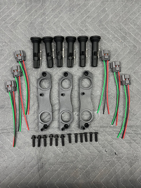 Toyota 2JZ Supra Kit For Nissan R35 GTR Coils Boots Harness Connectors Brackets