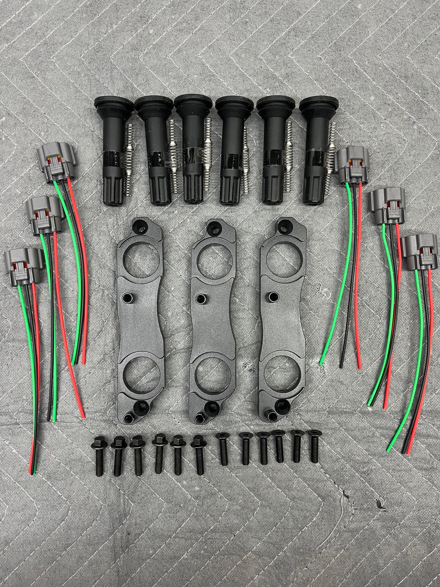 Toyota 2JZ Supra Kit For Nissan R35 GTR Coils Boots Harness Connectors Brackets